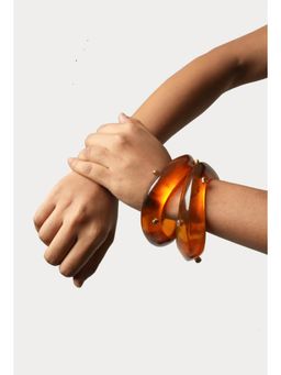 Seher Studio - Women Brown Statement Bangles (Pack of 2)