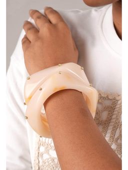 Seher Studio - Women White Statement Bangles (Pack of 2)