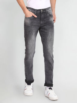 U.S. Polo Assn. Denim Co. - Grey Solid Slim Fit Jeans
