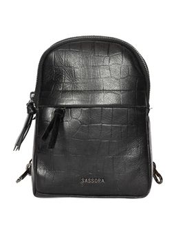 Sassora - Premium Leather Women Backpack - Black