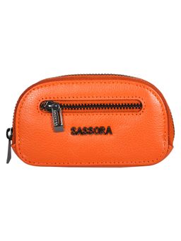 Sassora - Premium Leather Unisex Key Pouch - Orange