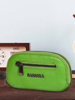 Sassora - Premium Leather Unisex Key Pouch - Green