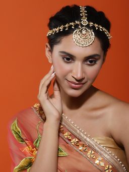 Ruby Raang Studio - Gold Plated Kundan Mathapatti