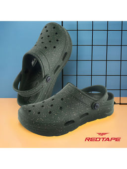 Red Tape - Men EVA Comfort Clogs-Olive