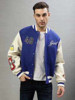 GANT - Men Embroidered High Neck Full Sleeves Jacket