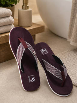WOODLAND - Lightweight Comfortable Casual Summer Wear Maroon Flipflops For Mens