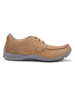 WOODLAND - Lace Up Lightweight Breathable Comfortable Brown Casuals Sneakers For Mens