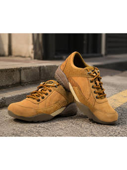 WOODLAND - Lace Up Lightweight Breathable Comfortable Brown Casuals Sneakers For Mens