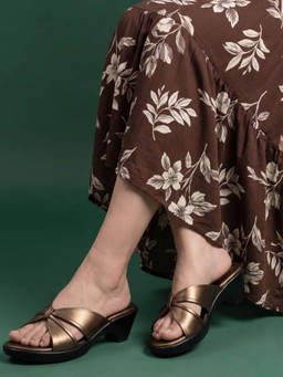 JODYHUB - Women Copper Sandal Heels