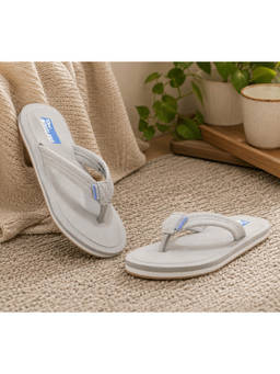 WOODLAND - Comfortable Soft Sole Lightweight Home Wear Grey Flipflop For Womens