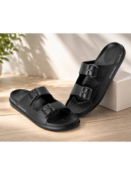 WOODLAND - Lightweight Comfortable Casual Summer Wear Black Sandals For Mens
