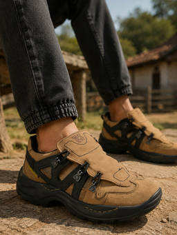 WOODLAND - Brown Lightweight Comfortable Easy Wear Casuals Sneakers For Mens