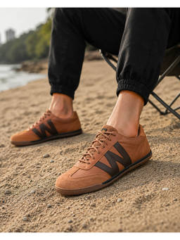 WOODLAND - Lightweight Breathable Comfortable Tan Casuals Sneakers For Mens