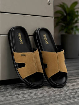 WOODLAND - Comfortable Soft Sole Lightweight Home Wear Brown Sandals For Mens