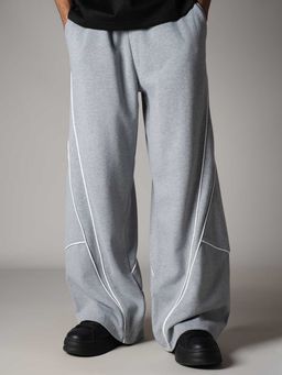 HOP HEAD - Grey Milange Vertex Fleece Baggy Sweatpant