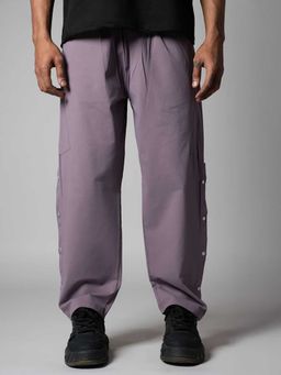 HOP HEAD - Dusty Purple Button Down Cargo Sweatpant