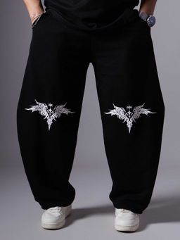HOP HEAD - Angelic Wings Black Printed Extreme Baggy Sweatpant