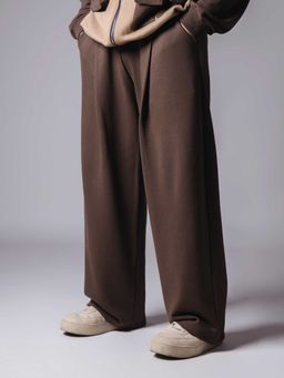 HOP HEAD - Brown Single Pleat Sweatpant