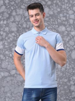 Campus Sutra - Men Solid Stylish Casual Polo Neck T-shirt