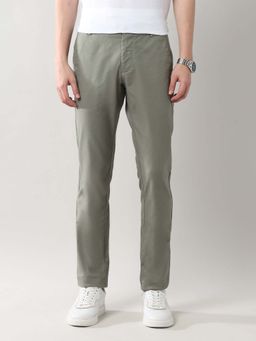 Arrow Sports - Men's Green Slim Fit Night Is Young Casual Trouser