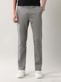 Arrow Sports - Men's Grey Slim Fit Autoflex Casual Trouser