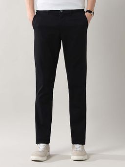 Arrow Sports - Men's Black Slim Fit Autoflex Casual Trouser