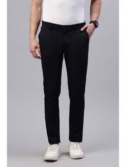 Classic Polo - Men's Dark Navy Moderate Fit Solid Casual Trouser