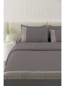 SANSAAR A D'DECOR BRAND LIVE CONSCIOUSLY - Classique-Cement King Bed Sheet with 2 Pillow Covers