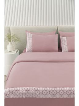SANSAAR A D'DECOR BRAND LIVE CONSCIOUSLY - Classique-Thistle King Bed Sheet with 2 Pillow Covers