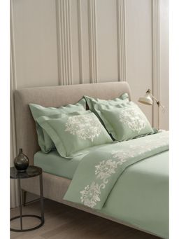 SANSAAR A D'DECOR BRAND LIVE CONSCIOUSLY - Oriental-Peppermint King Bed Sheet with 2 Pillow Covers