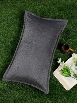 HOSTA HOMES - Ultrasonic Polyvelvet Abstract Pillow Covers Grey