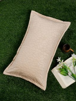 HOSTA HOMES - Ultrasonic Polyvelvet Abstract Pillow Covers Cream