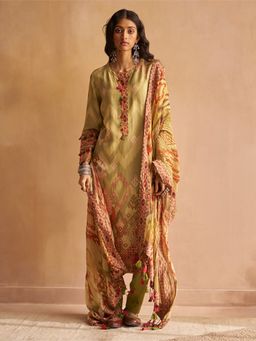 Saundh - Uma Kurta Pant with Dupatta Beige (Set of 3)