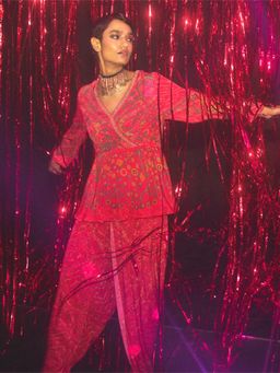 Saundh - Sahar Top and Bottom Pink (Set of 2)