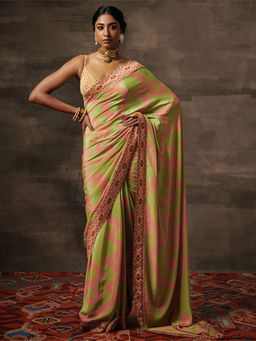 Saundh - Amara Saree Green with Unstitched Blouse