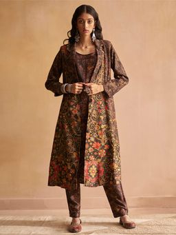 Saundh - Elaheh Inner Jacket and Pant Brown (Set of 3)