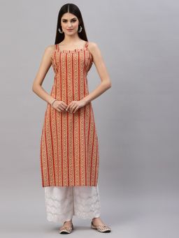 Stylum - Womens Printed Cotton Straight Kurta