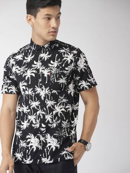 Levi's - Men Black White Slim Fit Casual Shirt