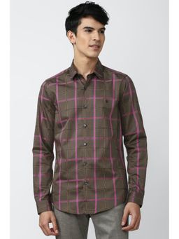 Simon Carter - Checks Brown Shirt