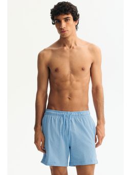 H&M - Men Blue Seersucker swim shorts