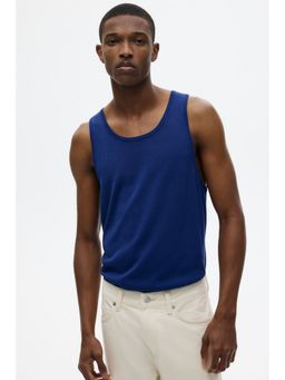 H&M - Men Blue Slim Fit Knitted vest top