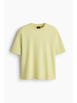 H&M - Men Yellow Relaxed Fit Cotton T-shirt