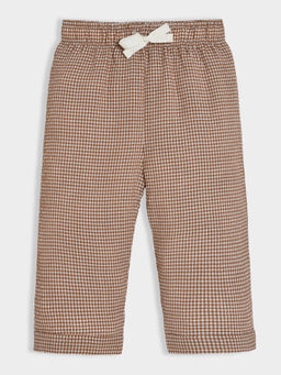 Mi Arcus - Knitted Brown Check Trouser for Kids