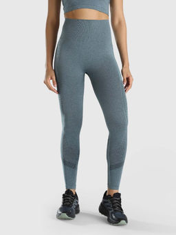 Musclemind - Seamless Teal Leggings with Pockets