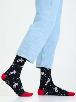 Mint & Oak - Men Black Astronaut Crew Socks