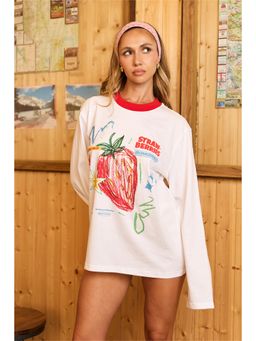 Bonkers Corner - Strawberry Scribble Full Sleeve T-Shirt