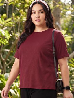 max - Women Textured T-shirt
