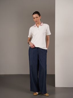FABLE STREET - Cotton Polo T-Shirt - White