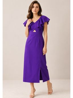 Lounge Dreams - Flamingo Purple Midi Dress
