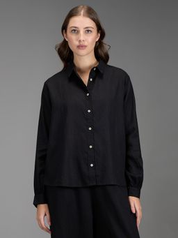 Pepe Jeans - Women Black Solid Regular Fit Shirt